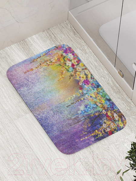 Изображение товара Коврик для ванной JoyArty Цветочные декорации / bath_21172