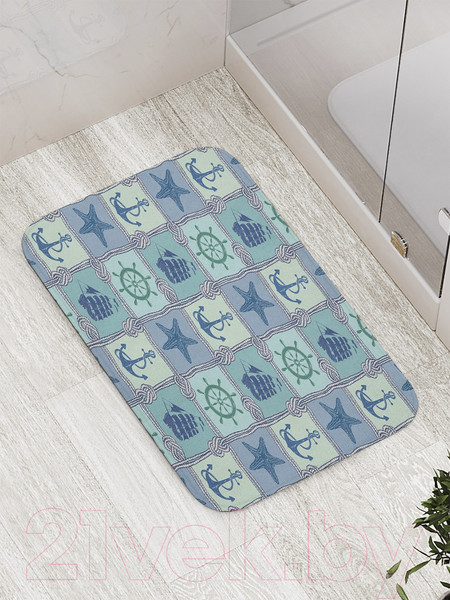 Изображение товара Коврик для ванной JoyArty Морская плитка / bath_15698