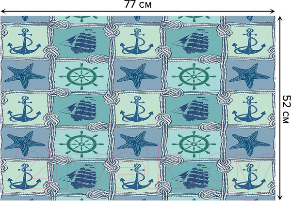 Изображение товара Коврик для ванной JoyArty Морская плитка / bath_15698