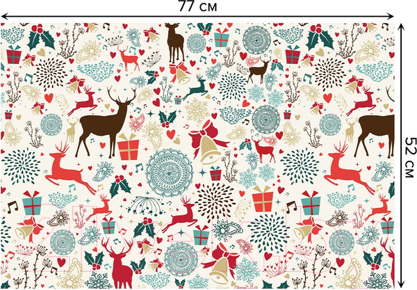 Изображение товара Коврик для ванной JoyArty Новогодние олени / bath_185481