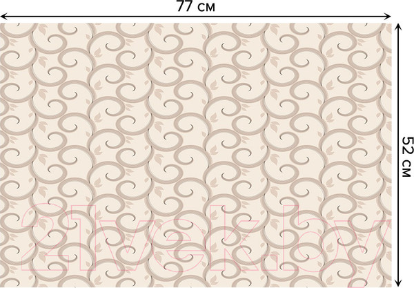 Изображение товара Коврик для ванной JoyArty Завитки обычные / bath_13527
