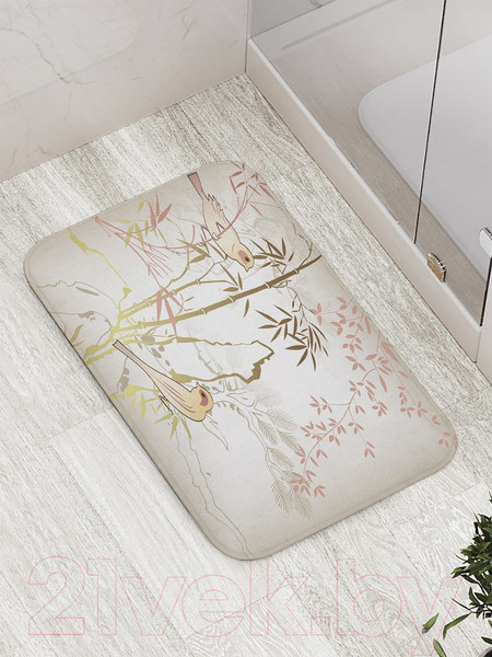 Изображение товара Коврик для ванной JoyArty Птицы на ветках / bath_10014