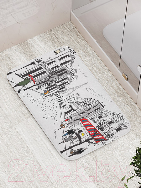 Изображение товара Коврик для ванной JoyArty Дождливый Париж / bath_14713
