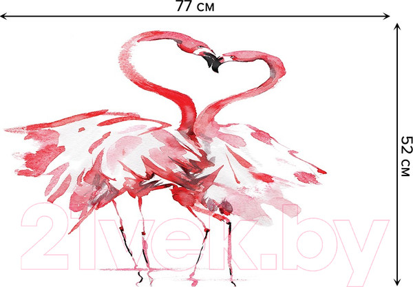 Изображение товара Коврик для ванной JoyArty Влюбленные фламинго / bath_14676