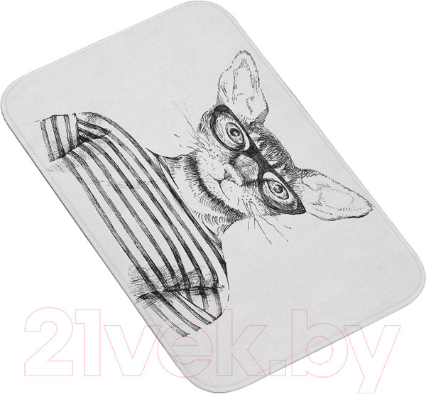 Изображение товара Коврик для ванной JoyArty Кот интеллектуал / bath_15575