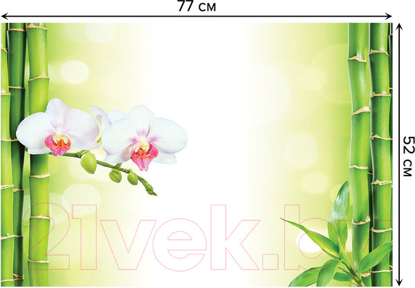 Изображение товара Коврик для ванной JoyArty Орхидея и бамбук / bath_16372