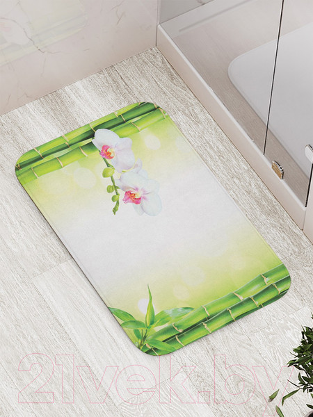 Изображение товара Коврик для ванной JoyArty Орхидея и бамбук / bath_16372