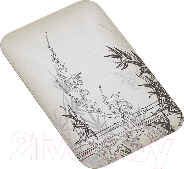 Изображение товара Коврик для ванной JoyArty Цветущее дерево с пальмами / bath_10013