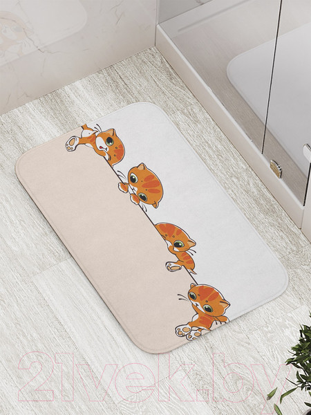 Изображение товара Коврик для ванной JoyArty Приключения котиков / bath_15570