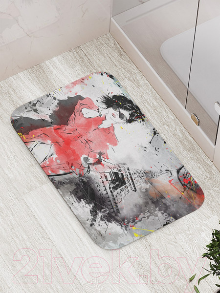 Изображение товара Коврик для ванной JoyArty Креативная парижская композиция / bath_15480
