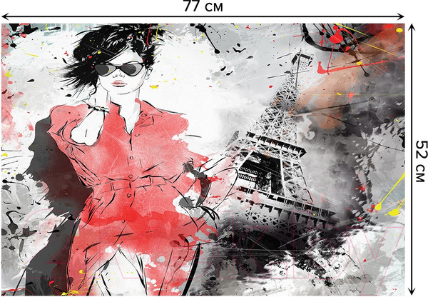 Изображение товара Коврик для ванной JoyArty Креативная парижская композиция / bath_15480