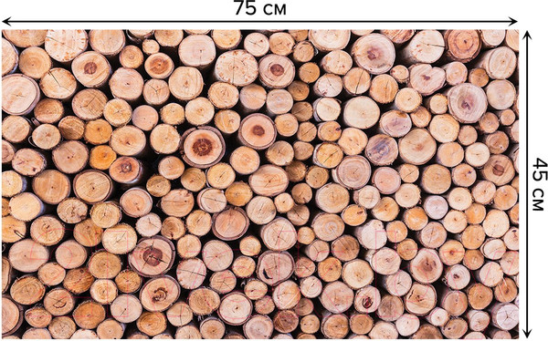 Изображение товара Коврик грязезащитный JoyArty Свежие полена / door_20361