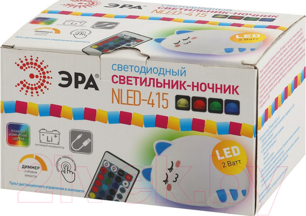 Изображение товара Ночник ЭРА NLED-415-2W-BU / Б0041095 (белый/синий)