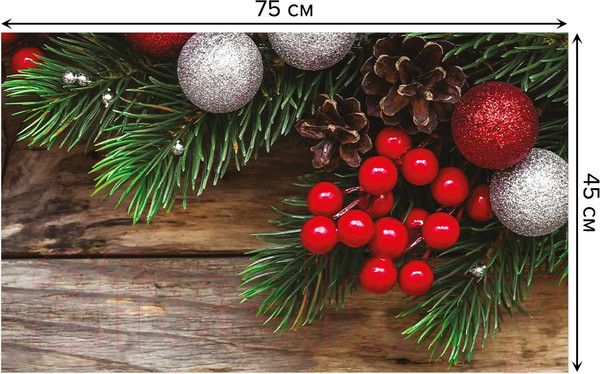 Изображение товара Коврик грязезащитный JoyArty Рождественское настроение / door_78538