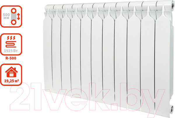 Изображение товара Радиатор биметаллический BiLux Plus R500 (11 секций)