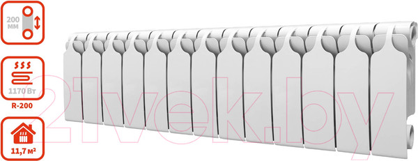 Изображение товара Радиатор биметаллический BiLux Plus R200 (13 секций)
