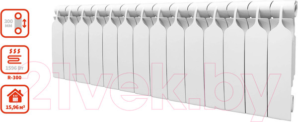 Изображение товара Радиатор биметаллический BiLux Plus R300 (14 секций)