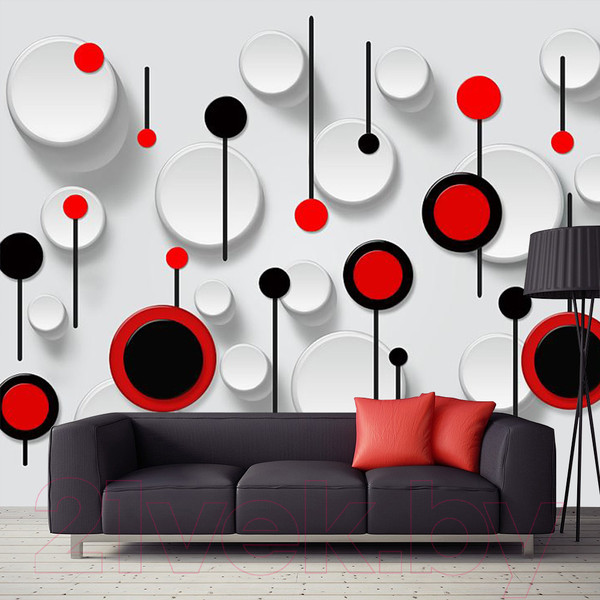 Изображение товара Фотообои листовые Citydecor Абстракция с кругами (300x254)