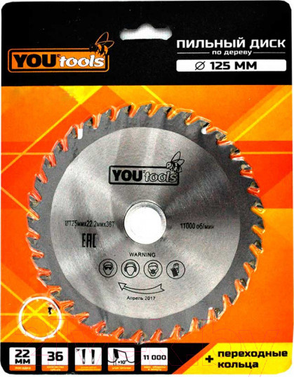 Изображение товара Пильный диск Yourtools Z36 125/22мм