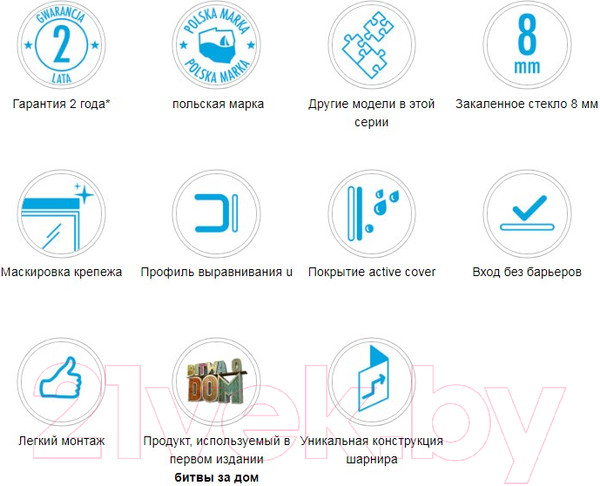 Изображение товара Душевая стенка Deante Abelia KTA 031P