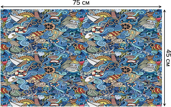 Изображение товара Коврик грязезащитный JoyArty Морские стихи / door_12535