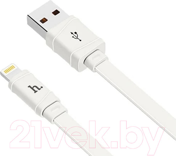 Изображение товара Кабель Hoco X5 Bamboo AM-8pin Lightning (1м, белый)