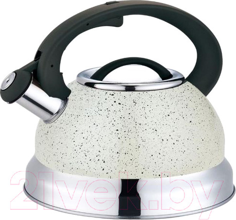 Изображение товара Чайник со свистком Катунь КТ-133С (белый мрамор)