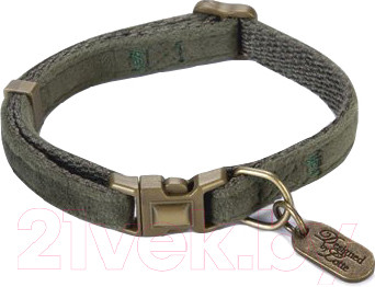 Изображение товара Ошейник Designed by Lotte 747045 (велюр, зеленый)