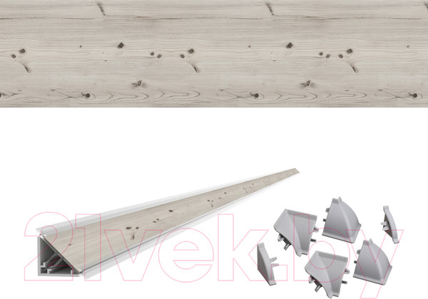 Изображение товара Скиналь Интерлиния Бискайская сосна (с плинтусом, кромкой и комплектом заглушек)