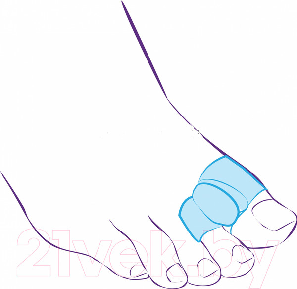 Изображение товара Межпальцевая перегородка Trives СТ-54.2 с петлей на первый и второй палец стопы (S)