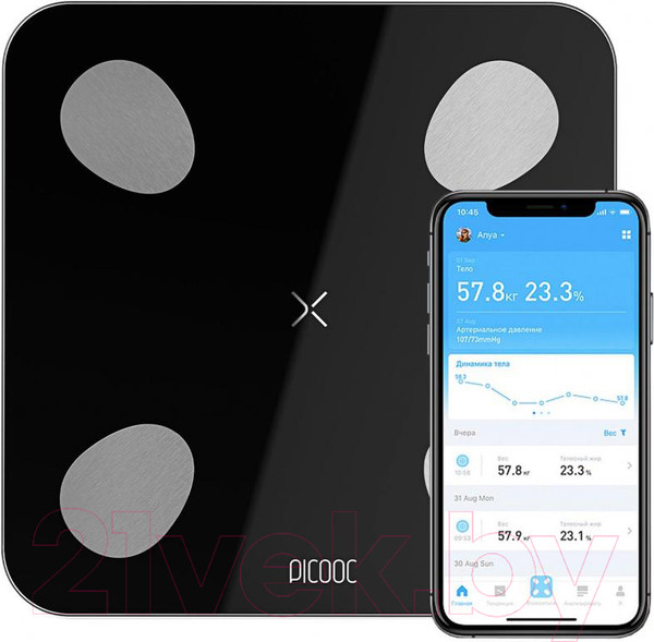 Изображение товара Напольные весы электронные Picooc Mini Lite (черный)