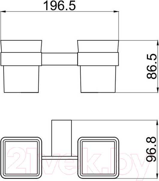 Изображение товара Набор стаканов для зубной щетки и пасты Allen Brau Infinity 6.21003-00 (265471)