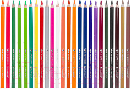 Изображение товара Набор цветных карандашей Brauberg Premium Aquarelle / 181673 (24цв)