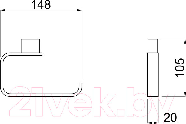 Изображение товара Держатель для туалетной бумаги Allen Brau Infinity 6.21007-31 / 265480