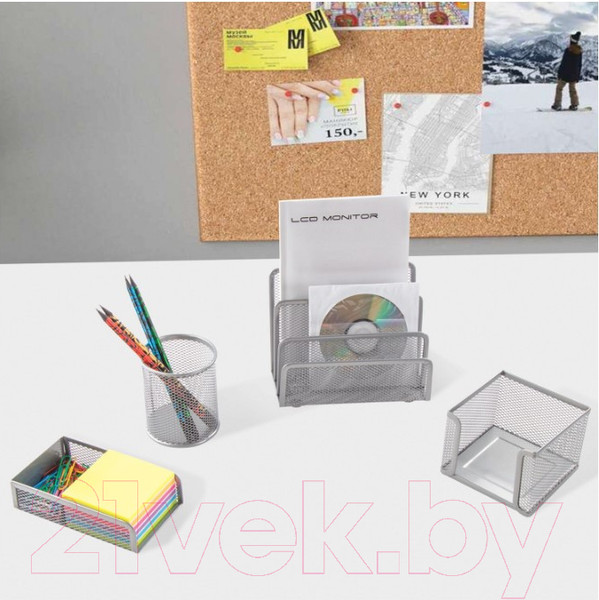 Изображение товара Настольный набор Brauberg Germanium / 231965 (серебристый)