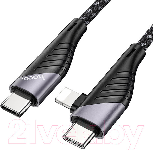 Изображение товара Кабель Hoco U95 Freeway PD USB-C-Type-C/8pin Lightning (1.2м, черный)