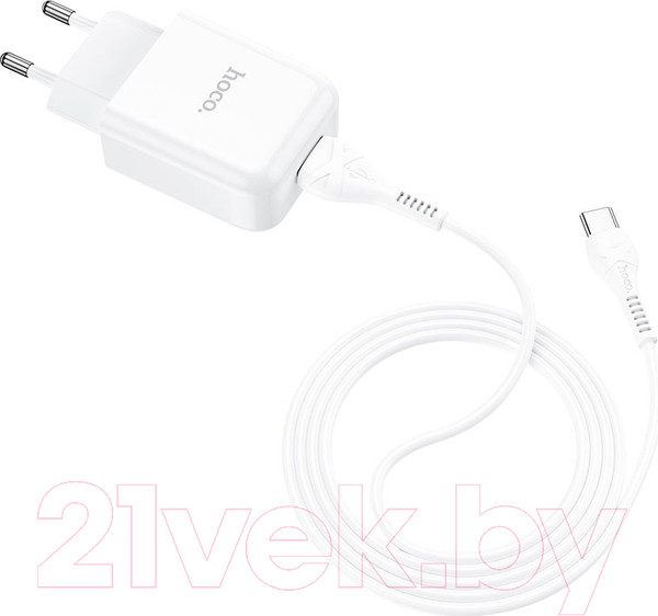 Изображение товара Зарядное устройство сетевое Hoco N2 + кабель AM-Type-C / 6931474728876 (белый)