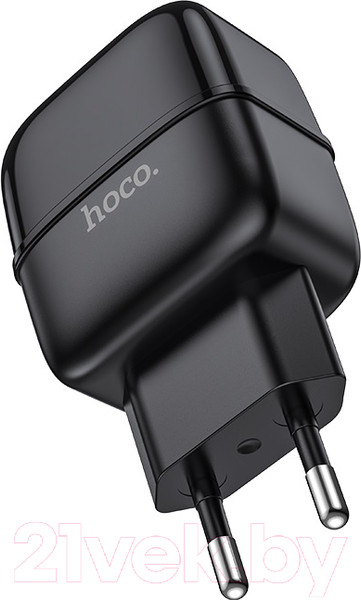 Изображение товара Зарядное устройство сетевое Hoco C77A + кабель AM-8pin Lightning / 6931474723567 (черный)