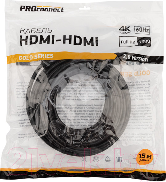 Изображение товара Кабель PROconnect HDMI - HDMI / 17-6109-6 (15м)