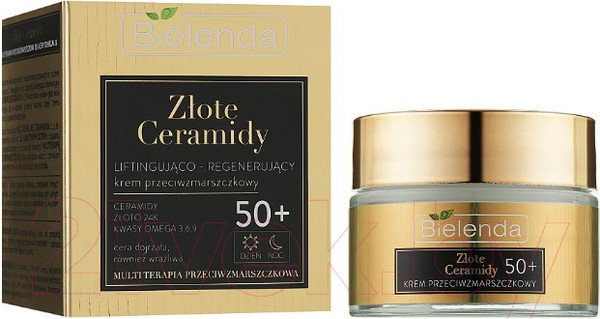 Изображение товара Крем для лица Bielenda Golden Ceramides Подтягивающий и регенерирующий день/ночь (50мл)