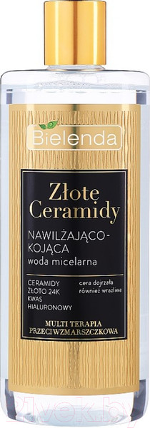 Изображение товара Мицеллярная вода Bielenda Golden Ceramides Увлажняющая и успокаивающая (500мл)