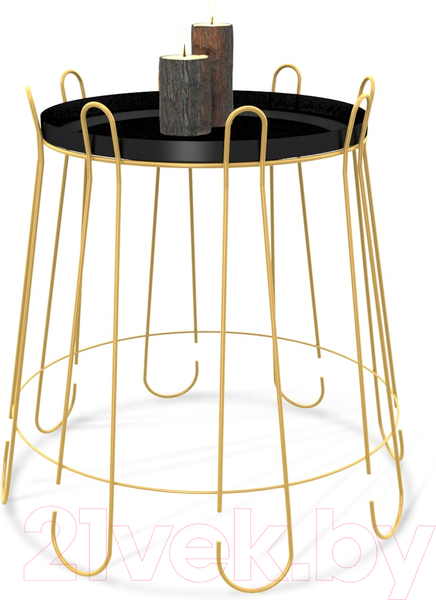 Изображение товара Журнальный столик Sheffilton SHT-CT6 (золото/черный муар)