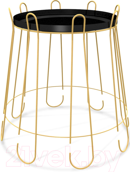 Изображение товара Журнальный столик Sheffilton SHT-CT6 (золото/черный муар)