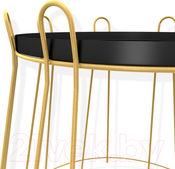 Изображение товара Журнальный столик Sheffilton SHT-CT6 (золото/черный муар)