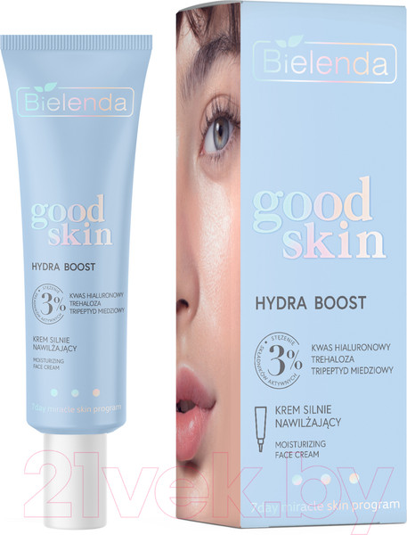 Изображение товара Крем для лица Bielenda Good Skin Hydra Boost Увлажняющий с гиалуроновой кислотой (50мл)