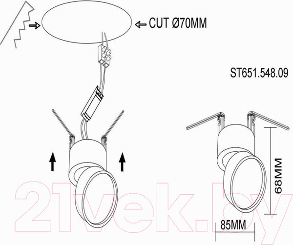 Изображение товара Точечный светильник ST Luce ST651.548.09