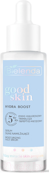 Изображение товара Сыворотка для лица Bielenda Good Skin Hydra Boost Увлажняющая с гиалуроновой кислотой (30мл)