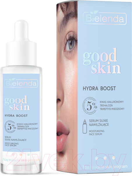 Изображение товара Сыворотка для лица Bielenda Good Skin Hydra Boost Увлажняющая с гиалуроновой кислотой (30мл)