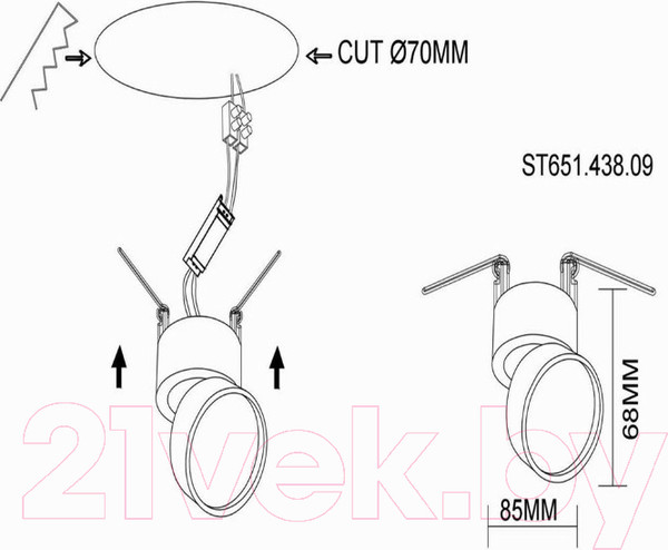 Изображение товара Точечный светильник ST Luce ST651.438.09