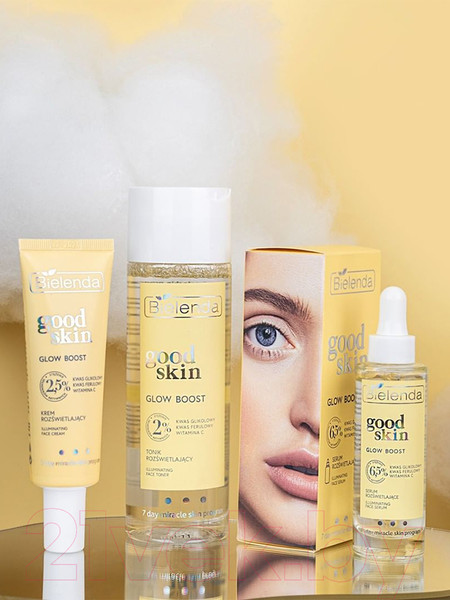 Изображение товара Сыворотка для лица Bielenda Good Skin Glow Boost Осветляющая с гликолевой кислотой (30мл)